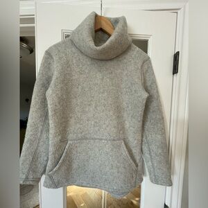 Smartwool Women’s Hudson Trail Pullover Lt. Gray Fleece Sweater XS